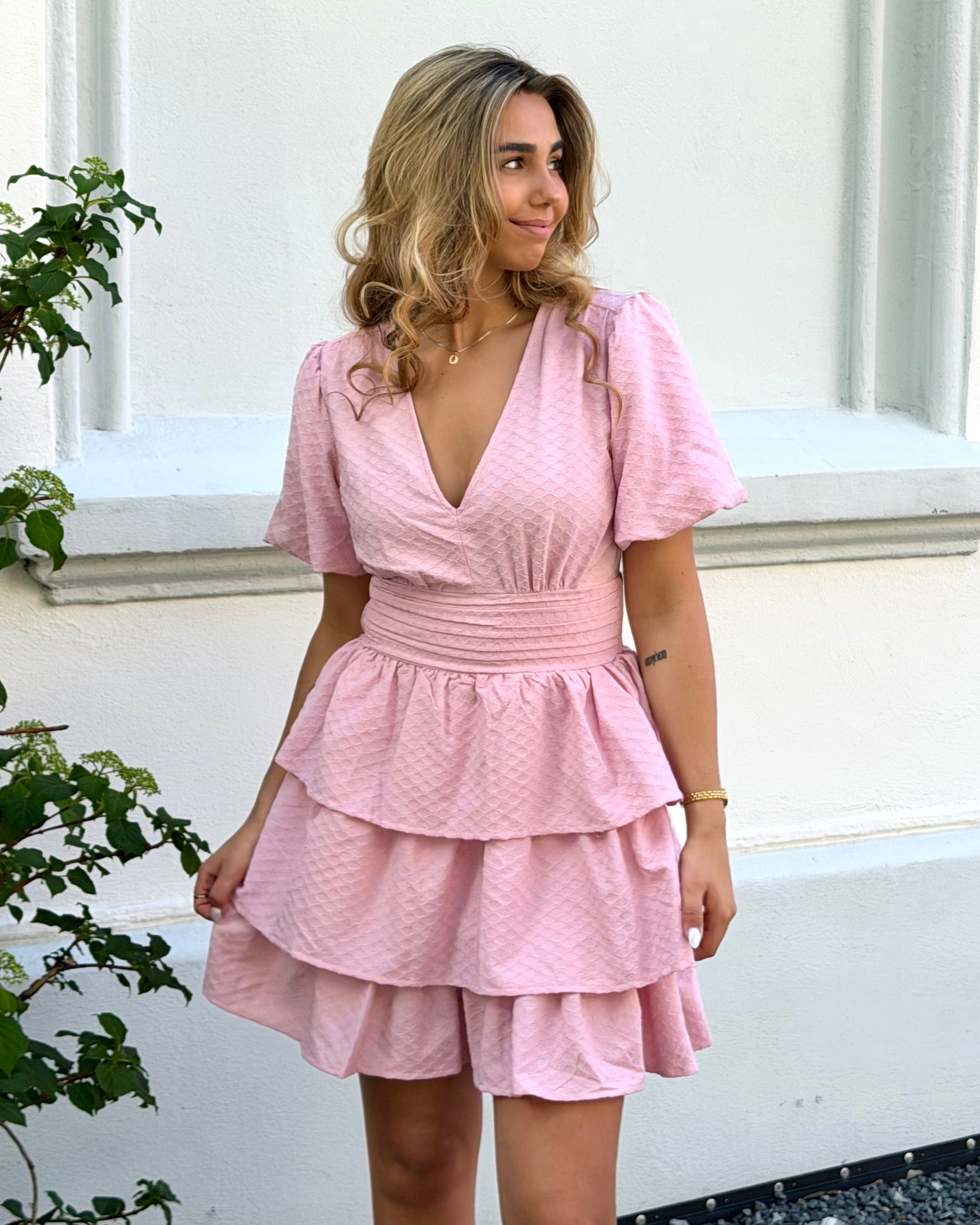 PCMONIKA Short Dress - Bleached Mauve